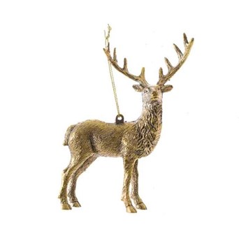 Deer W Hanger Gold Antique 14cm 515201