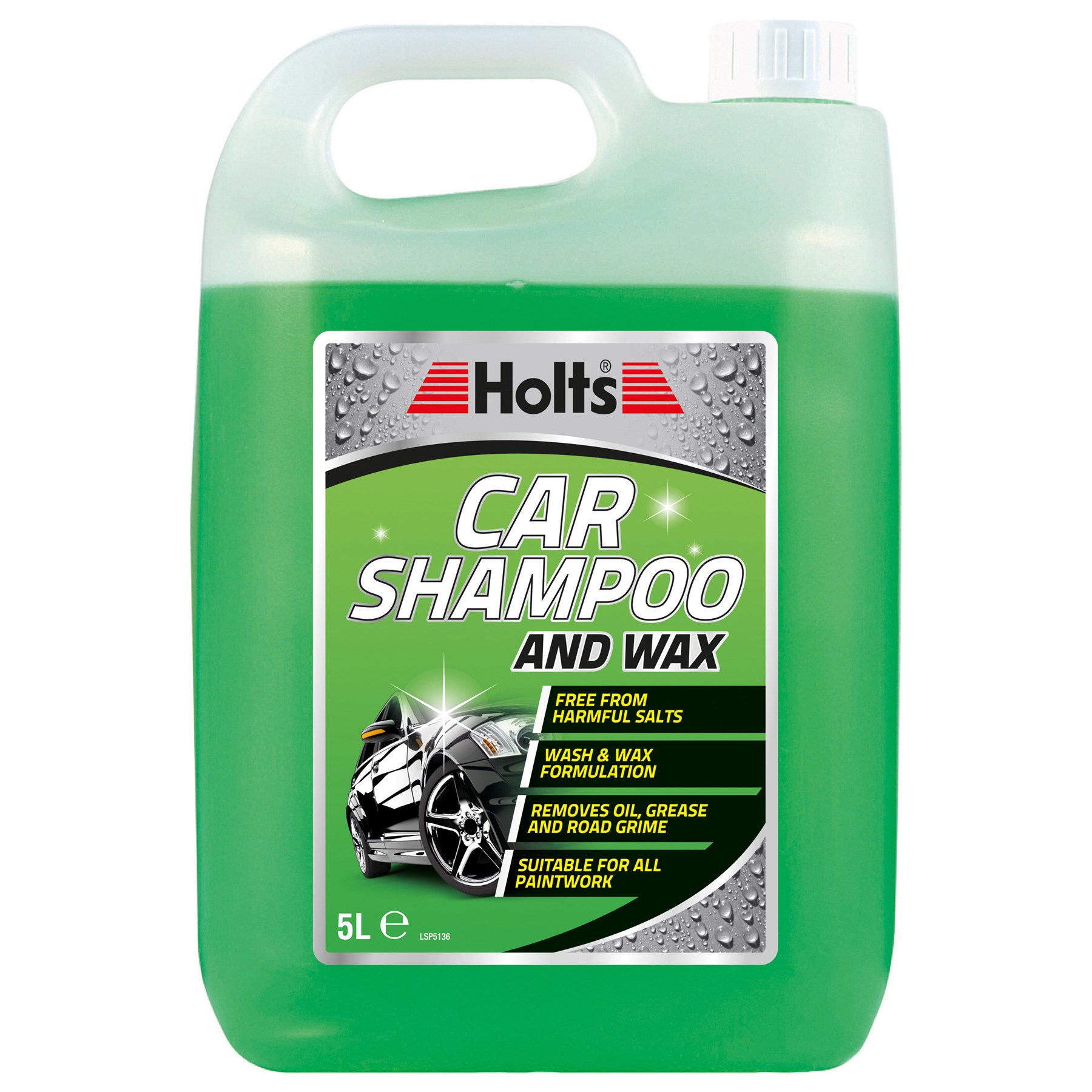 Holts Car Shampoo &amp; Wax Cleaning Solution 5lt (HAPP0101A)