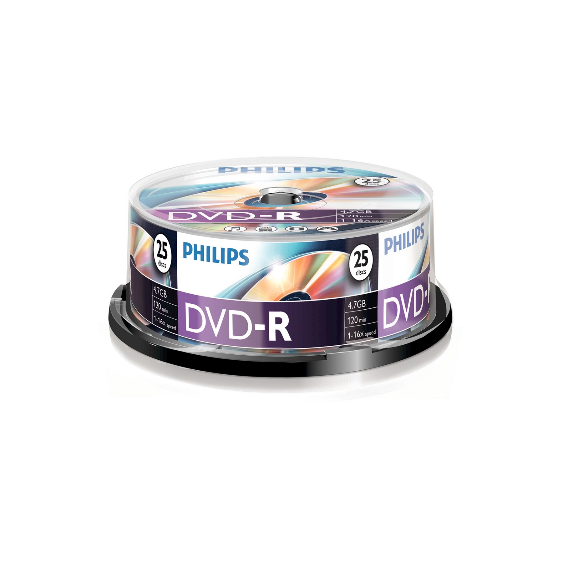 Philips 25 Disc Recordable Dvdr Spindle (PHIDVDR25CB)