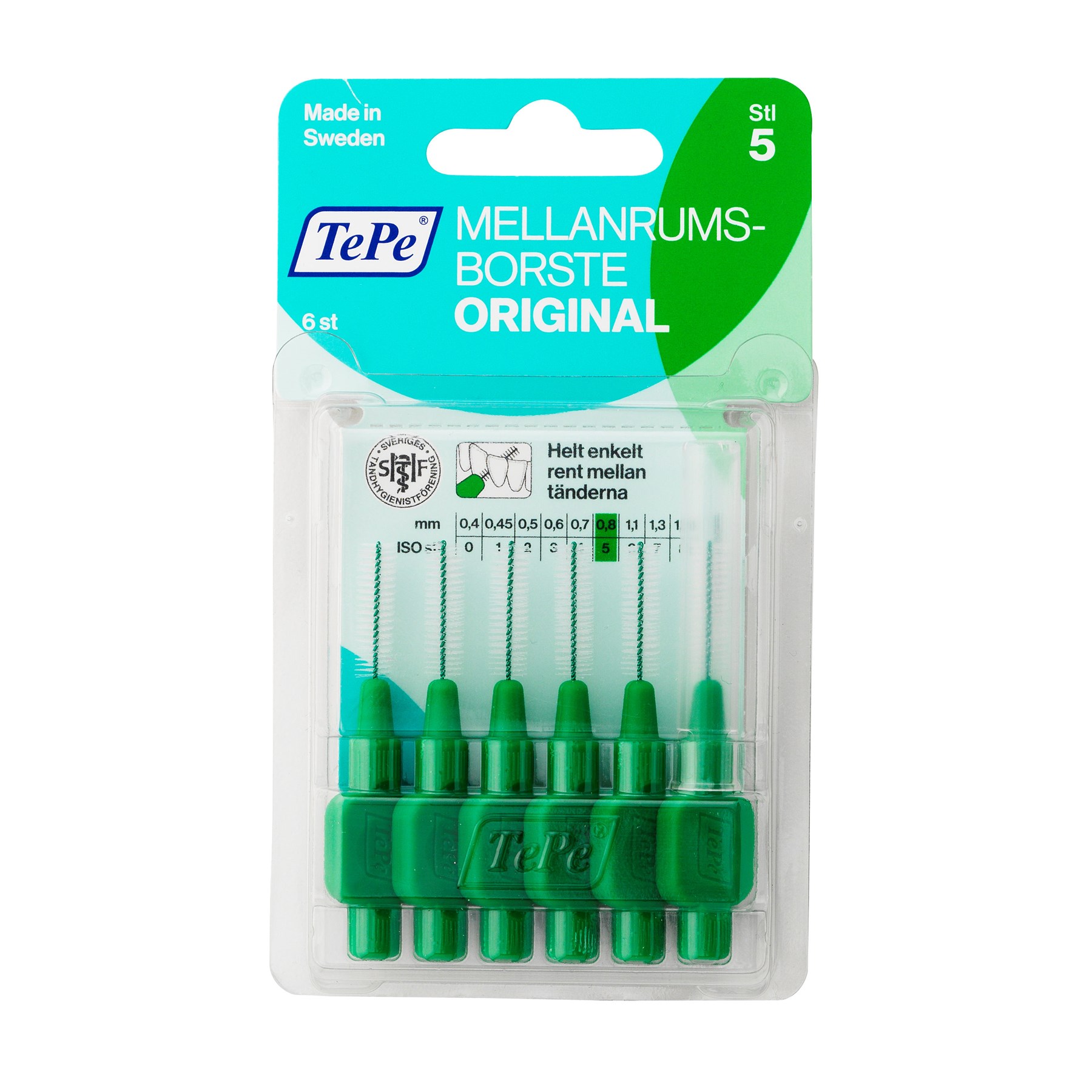 Tepe Interdental Brushes 6 Brush Green 0.8 (114662)